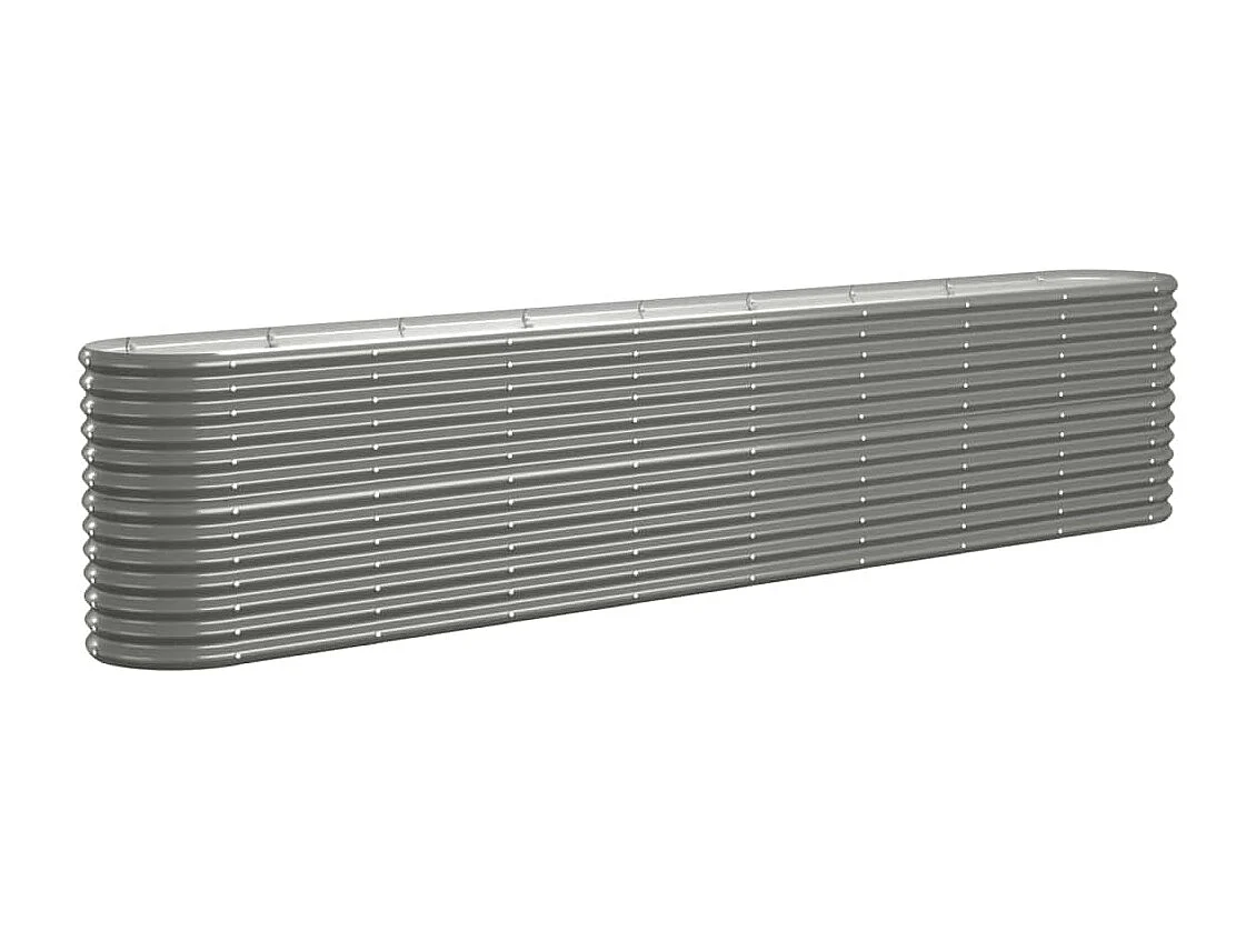Jardinière Acier enduit de poudre 332x40x68 gris