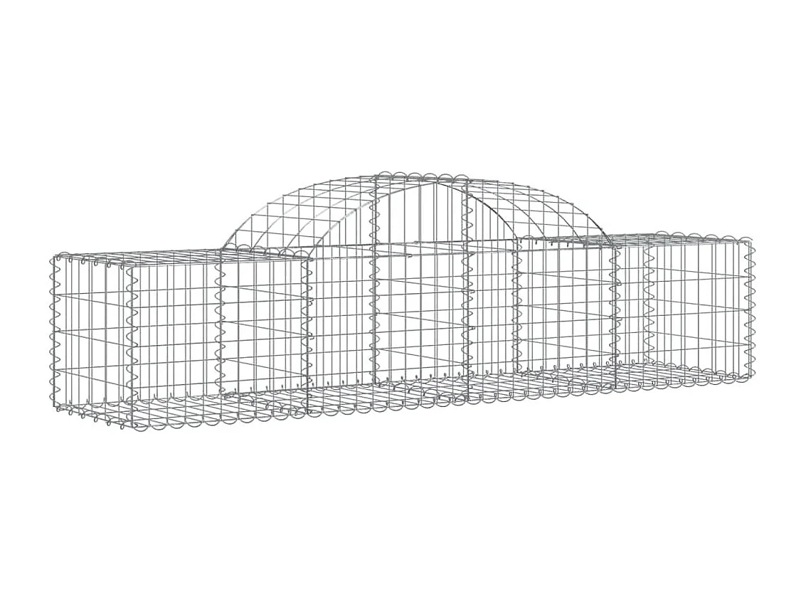 Paniers à gabions arqués 13 pcs 200x50x40-60 fer galvanisé