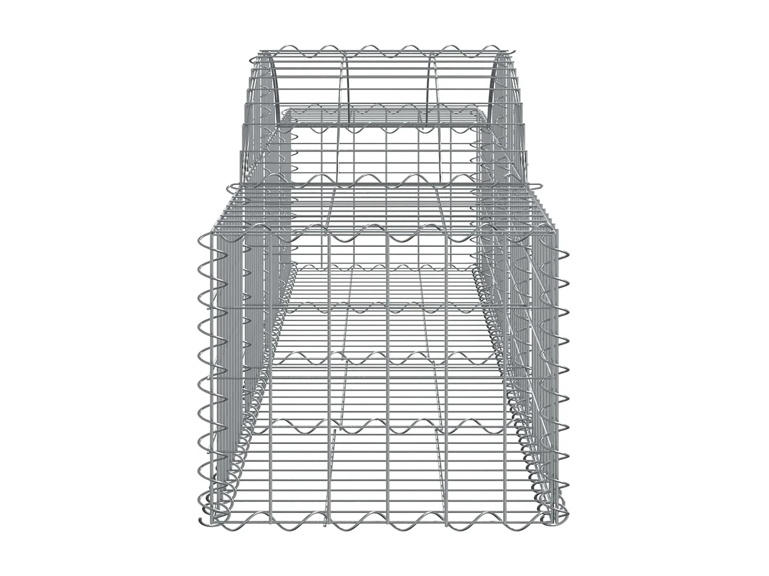 Paniers à gabions arqués 13 pcs 200x50x40-60 fer galvanisé