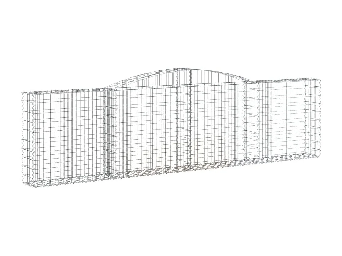 Paniers à gabions arqués 8 pcs 400x30x100-120 Fer galvanisé