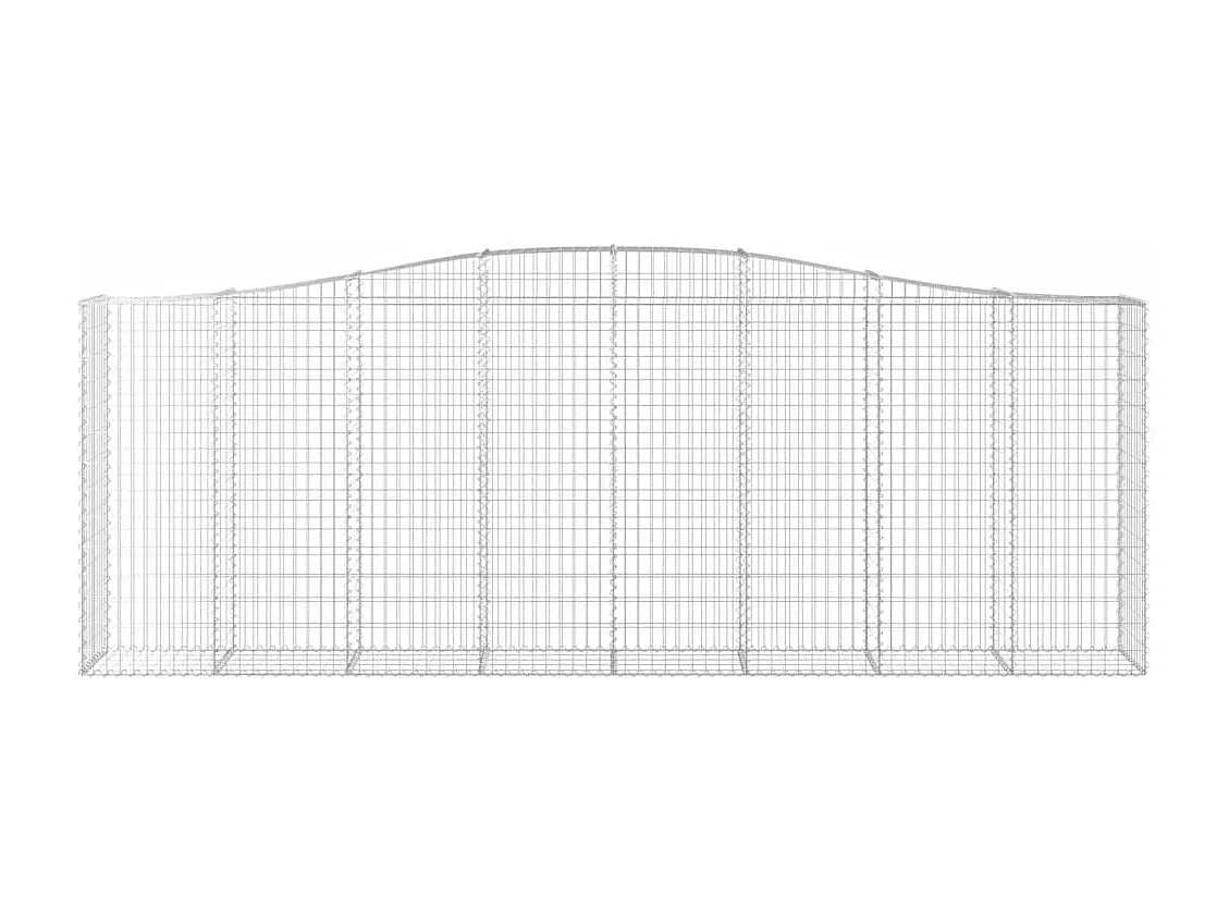 Paniers à gabions arqués 2 pcs 400x50x140-160 Fer galvanisé