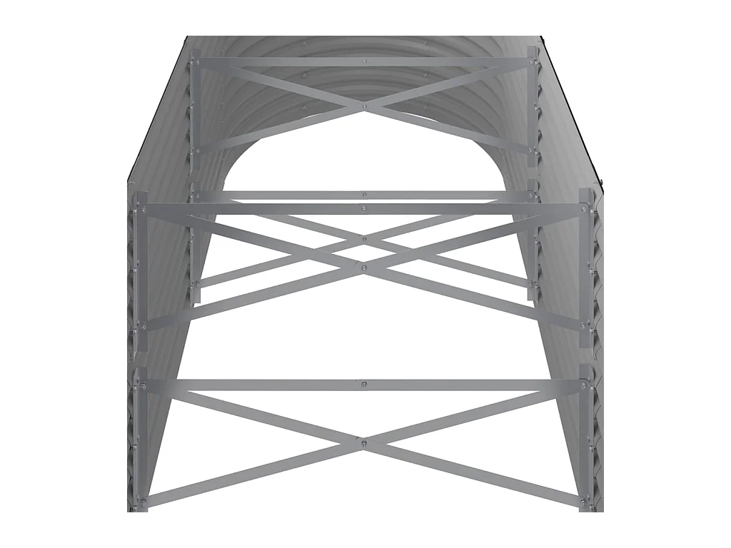 Jardinière Acier enduit de poudre 224x80x68 Anthracite