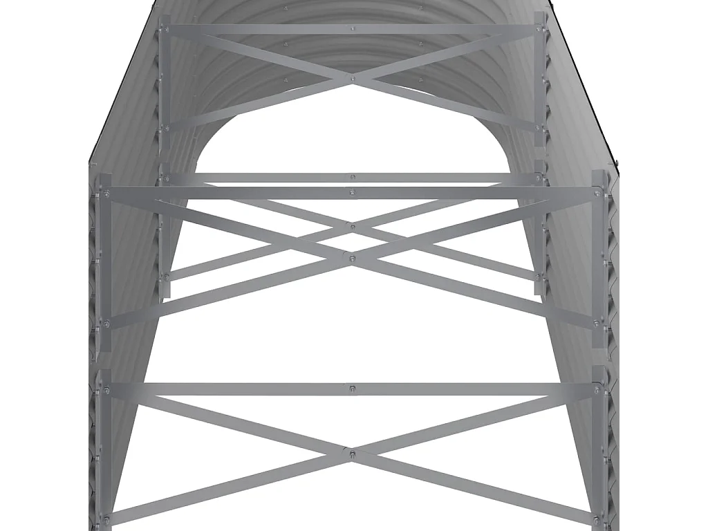 Jardinière Acier enduit de poudre 224x80x68 Anthracite