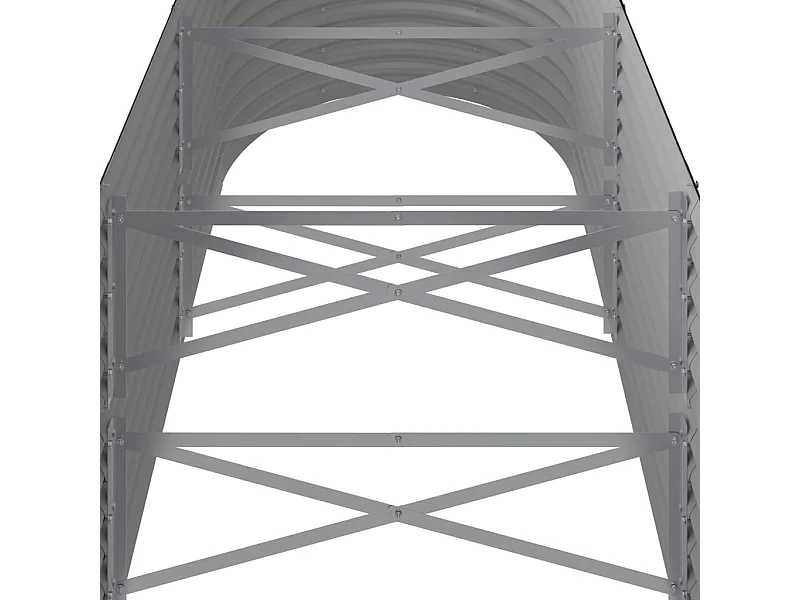 Jardinière Acier enduit de poudre 224x80x68 Anthracite