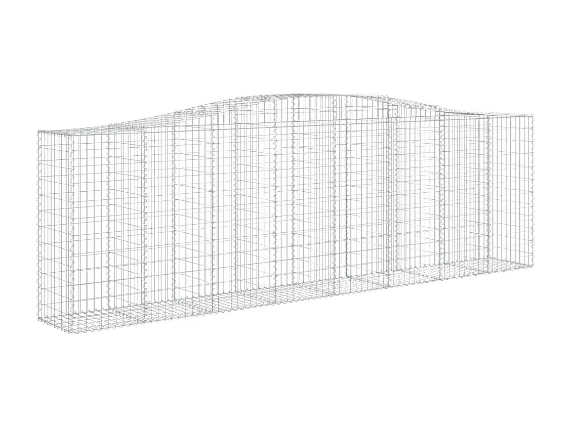 Paniers à gabions arqués 8 pcs 400x50x120-140 Fer galvanisé