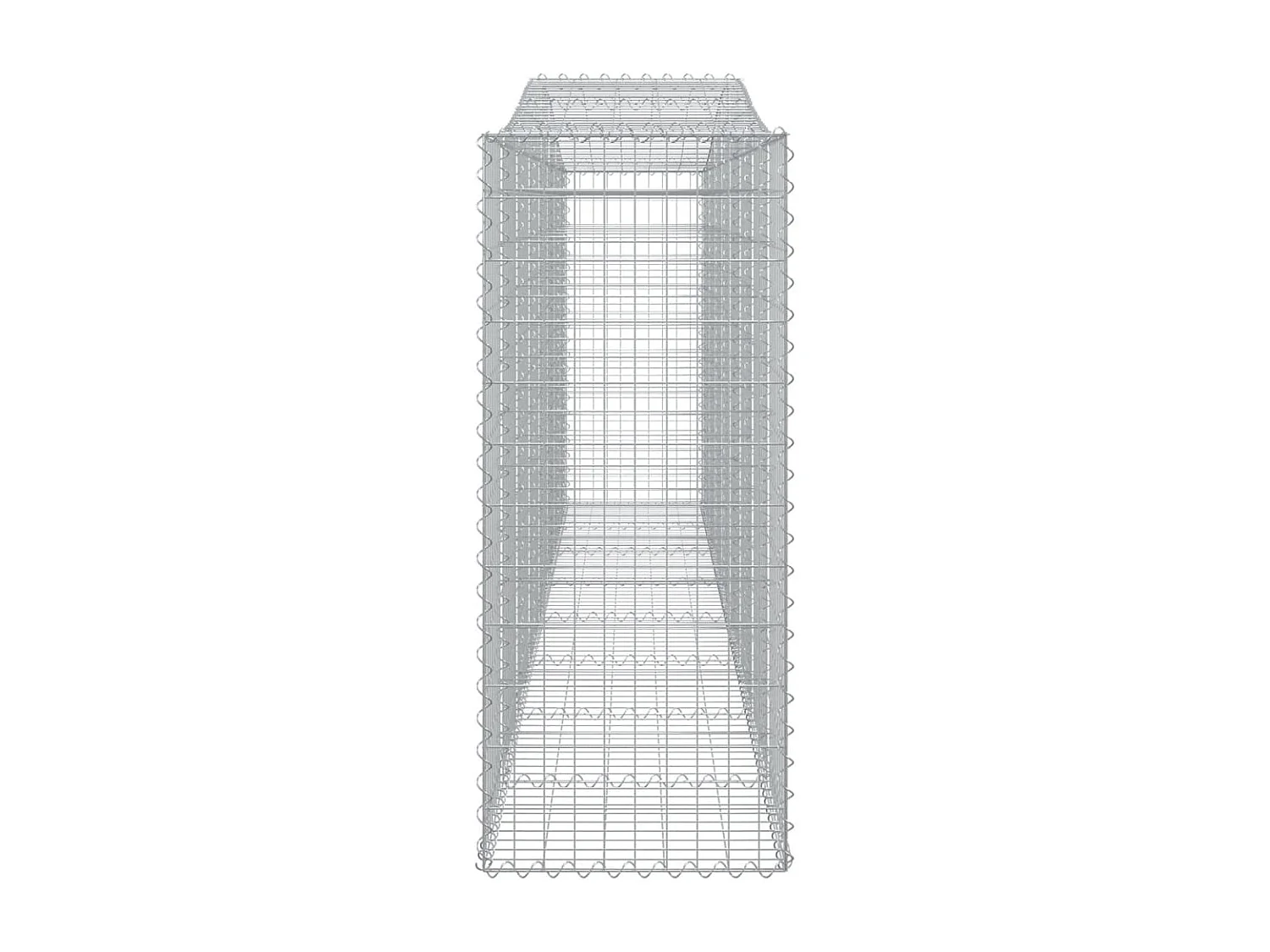 Paniers à gabions arqués 8 pcs 400x50x120-140 Fer galvanisé