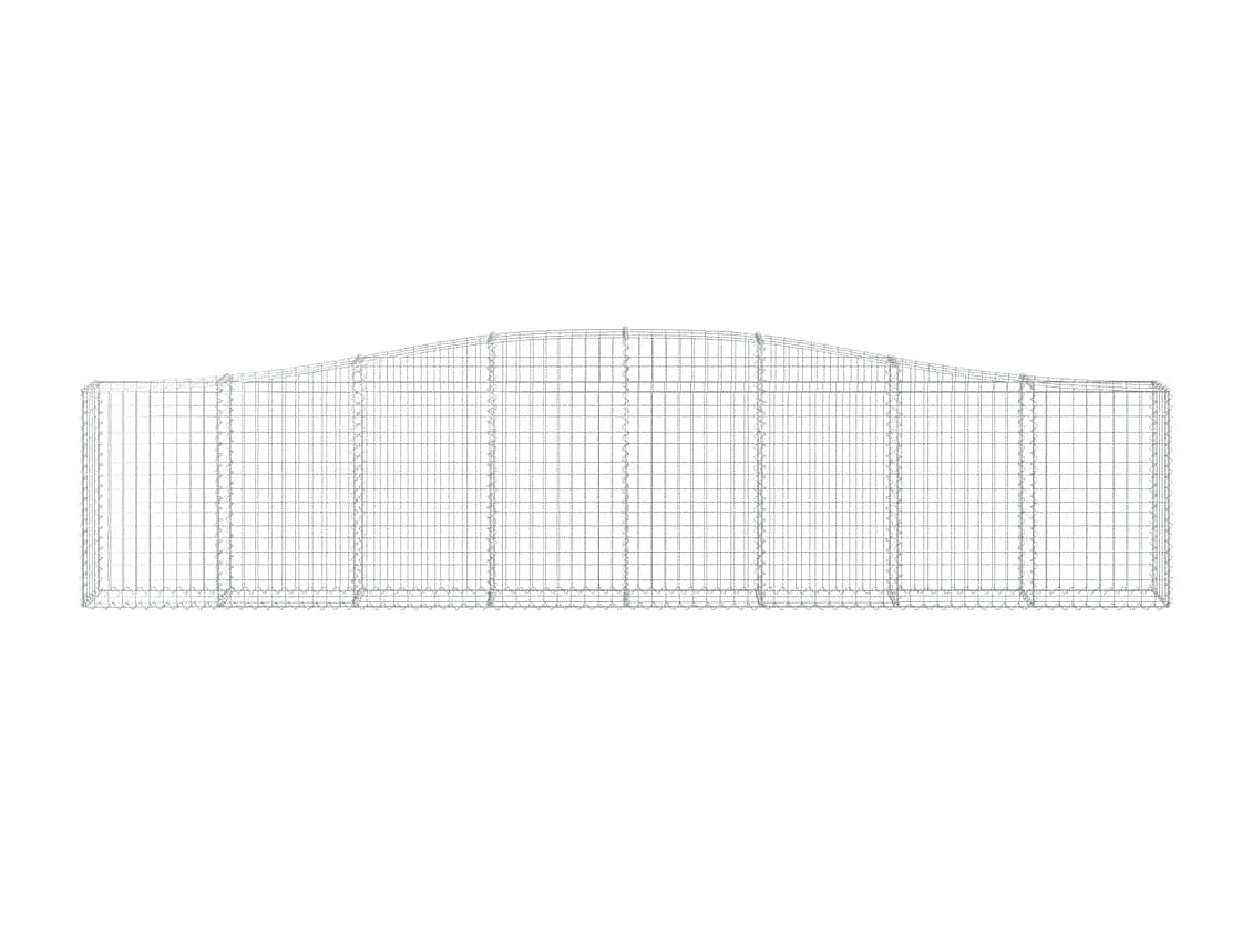 Paniers à gabions arqués 25 pcs 400x30x80-100 Fer galvanisé