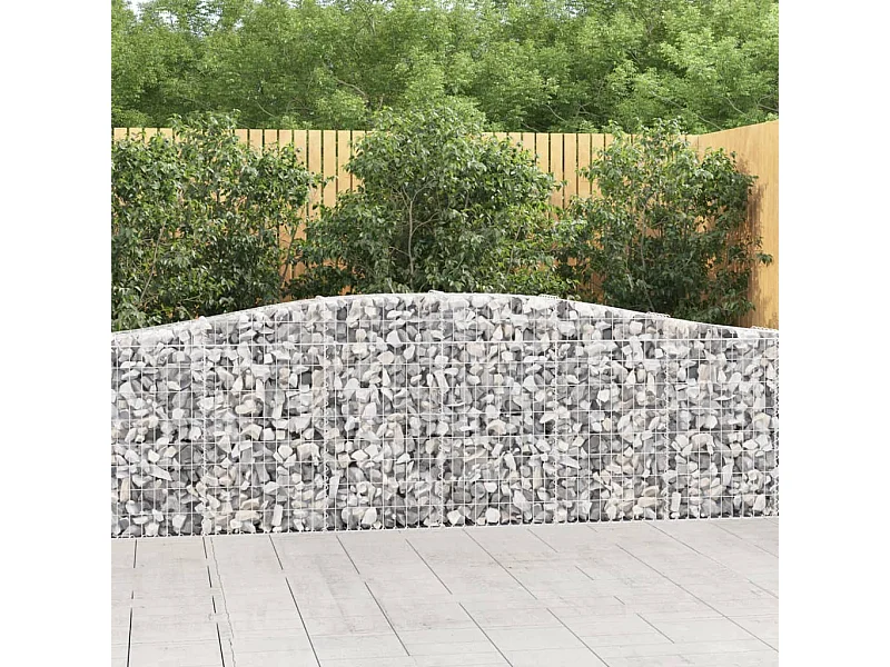 Paniers à gabions arqués 25 pcs 400x30x80-100 Fer galvanisé