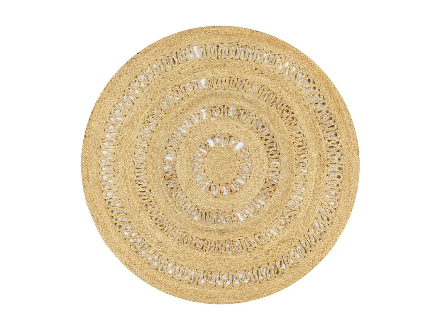 Tapis fait à la main Jute tressée 120cm 2