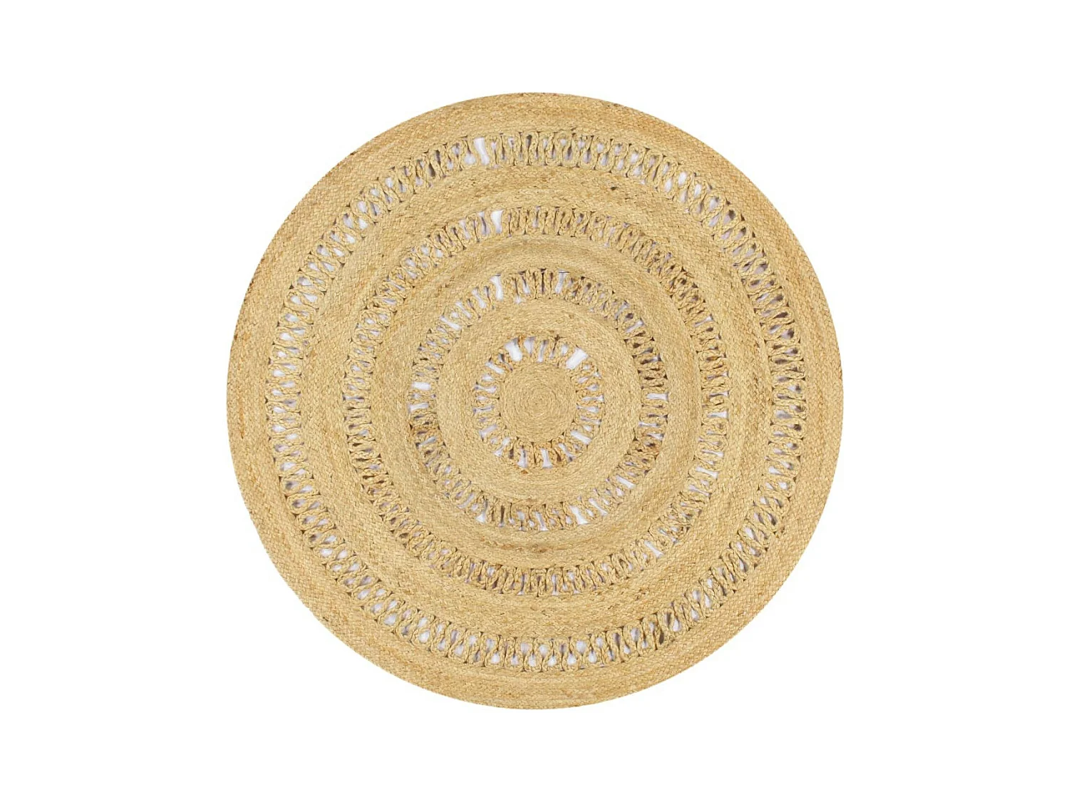 Tapis fait à la main Jute tressée 120cm 2