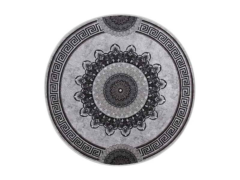 Tapis lavable antidérapant φ120cm Multicolore 2