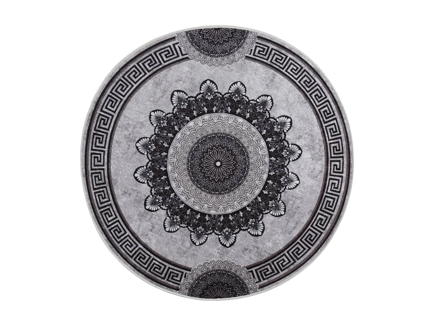 Tapis lavable antidérapant φ120cm Multicolore 2