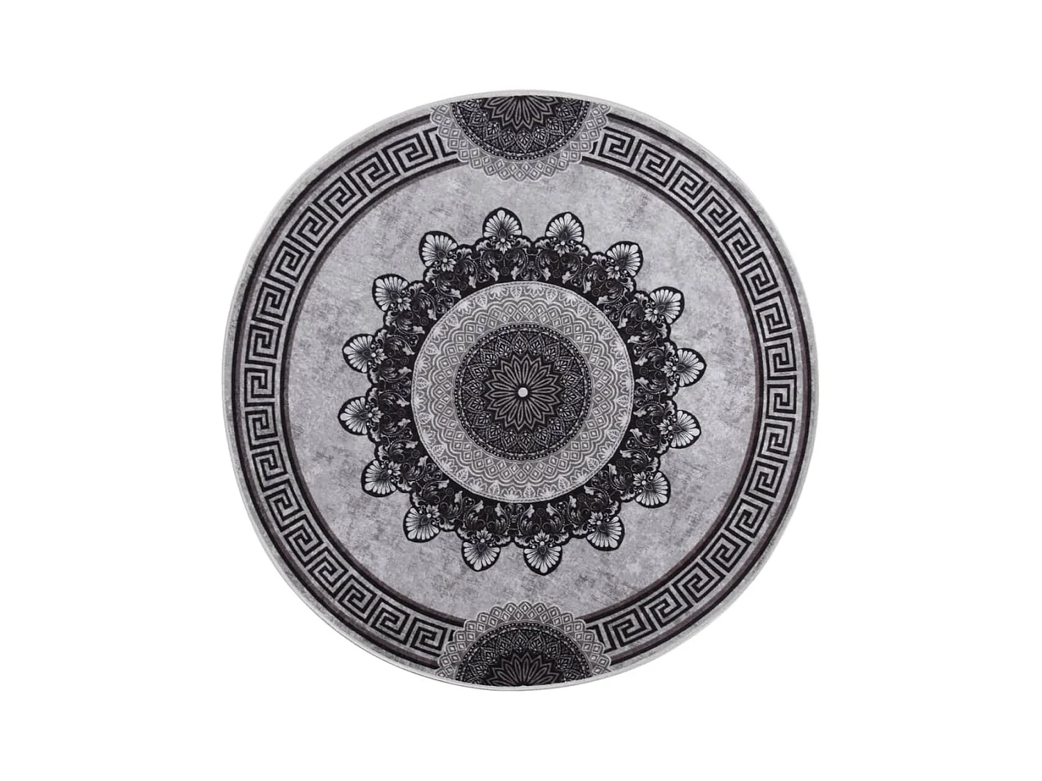Tapis lavable antidérapant φ120cm Multicolore 2