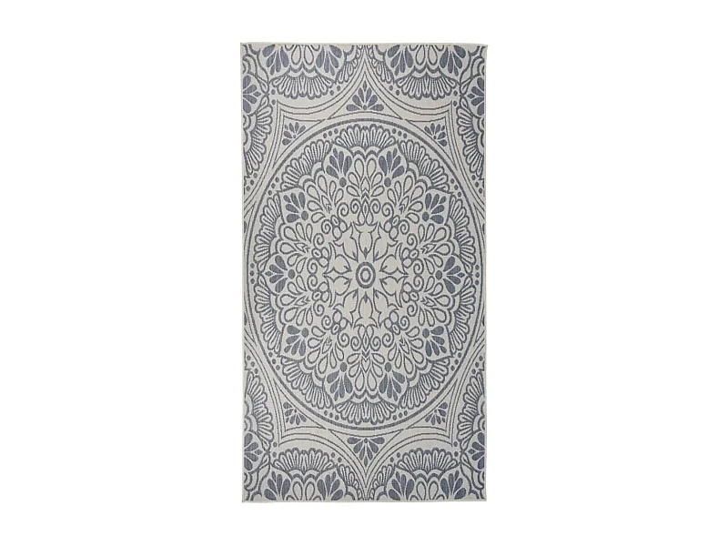Tapis à tissage plat d'extérieur 80x150 Motif bleu