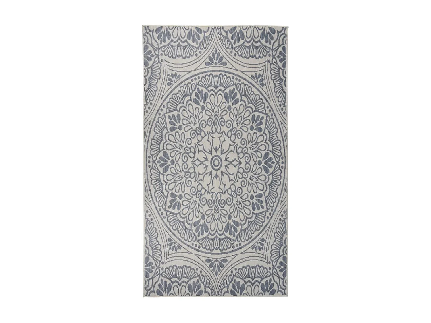 Tapis à tissage plat d'extérieur 80x150 Motif bleu