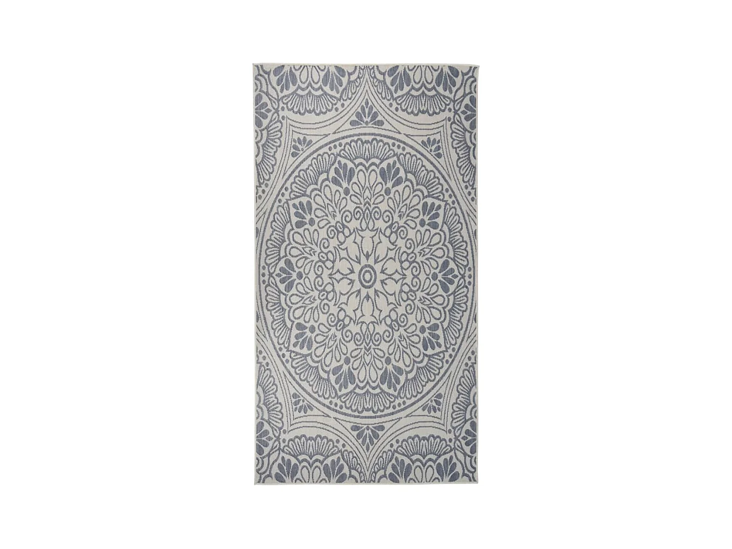 Tapis à tissage plat d'extérieur 80x150 Motif bleu