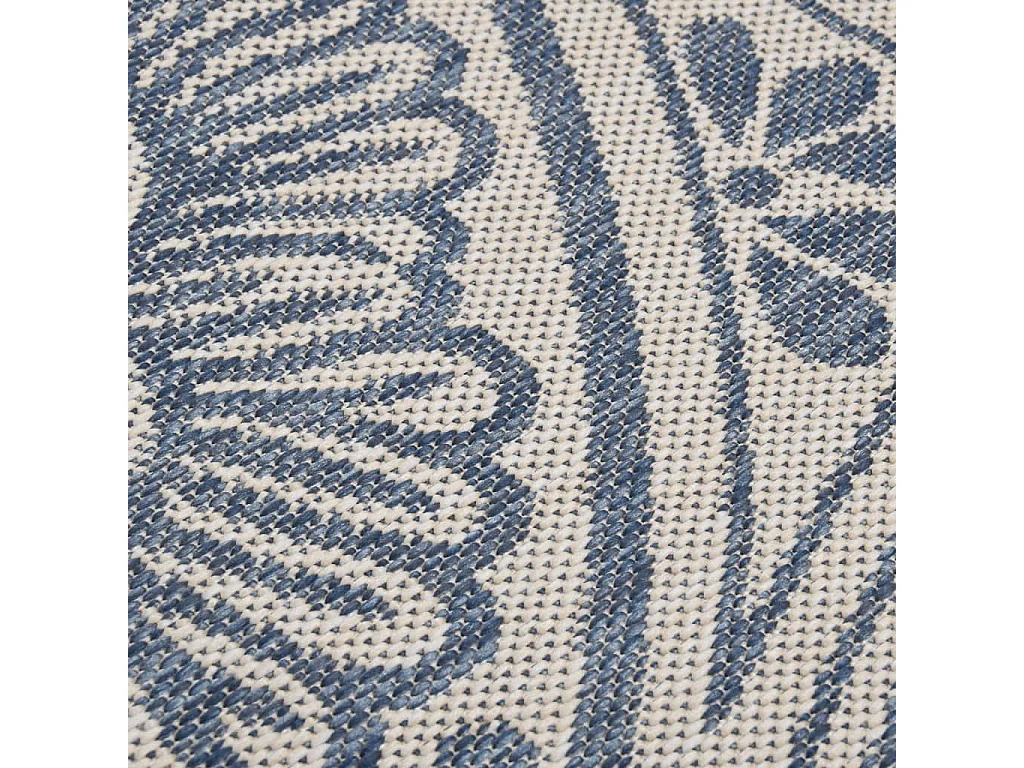 Tapis à tissage plat d'extérieur 80x150 Motif bleu