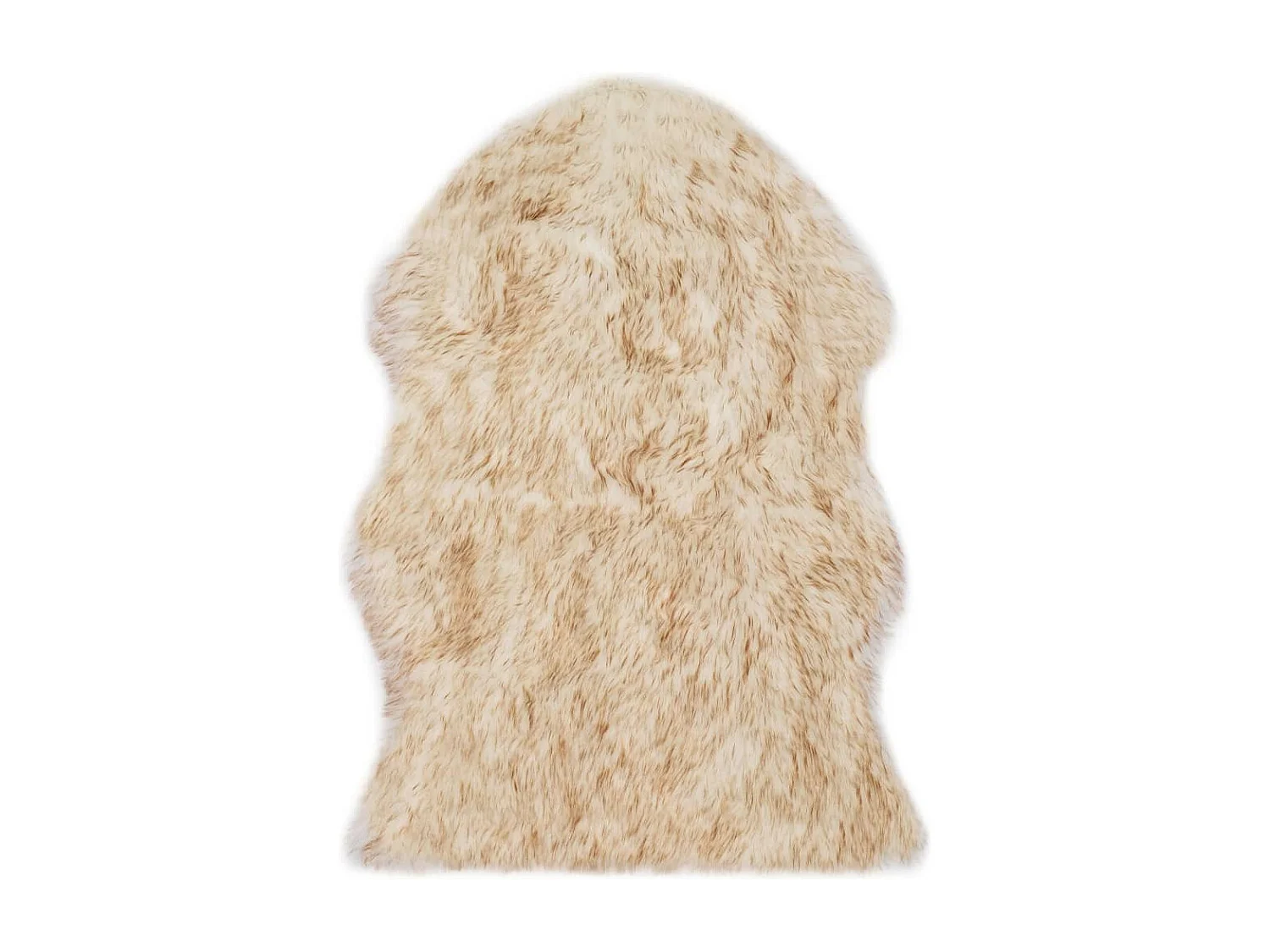 Tapis 60x90 Peau de mouton synthétique Mélange de marron