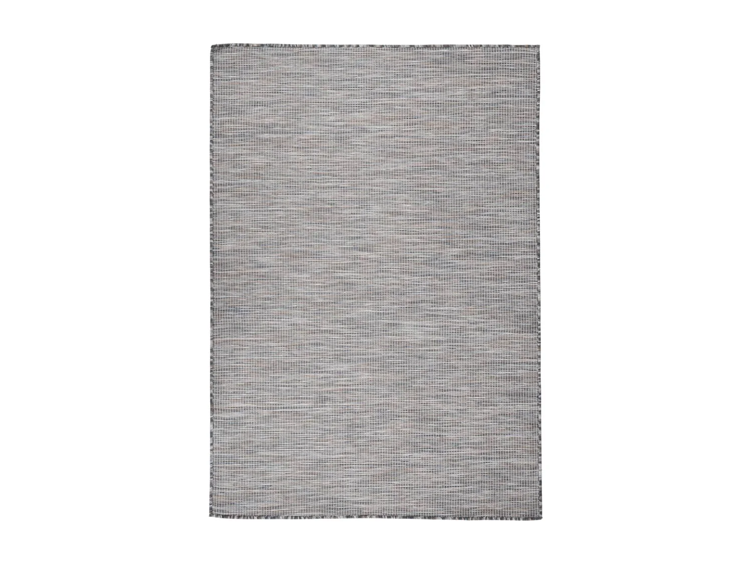 Tapis à tissage plat d'extérieur 160x230 Marron et noir