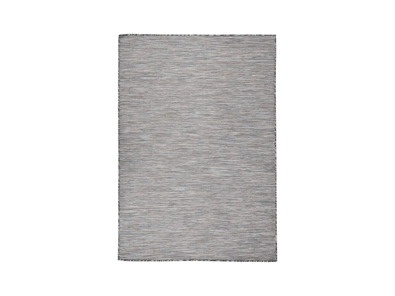 Tapis à tissage plat d'extérieur 160x230 Marron et noir