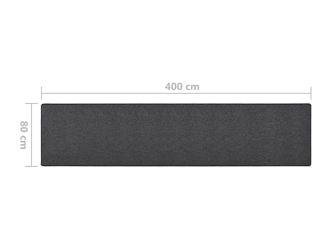 Tapis de couloir Anthracite 80x400