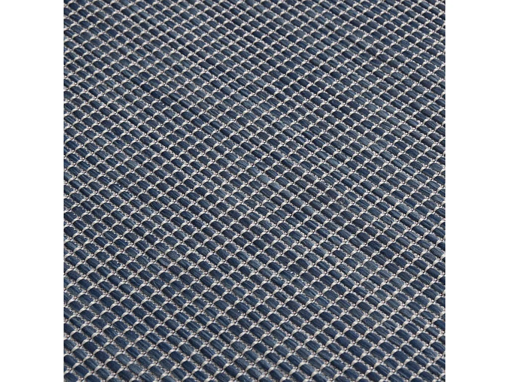 Tapis à tissage plat d'extérieur 120x170 Bleu