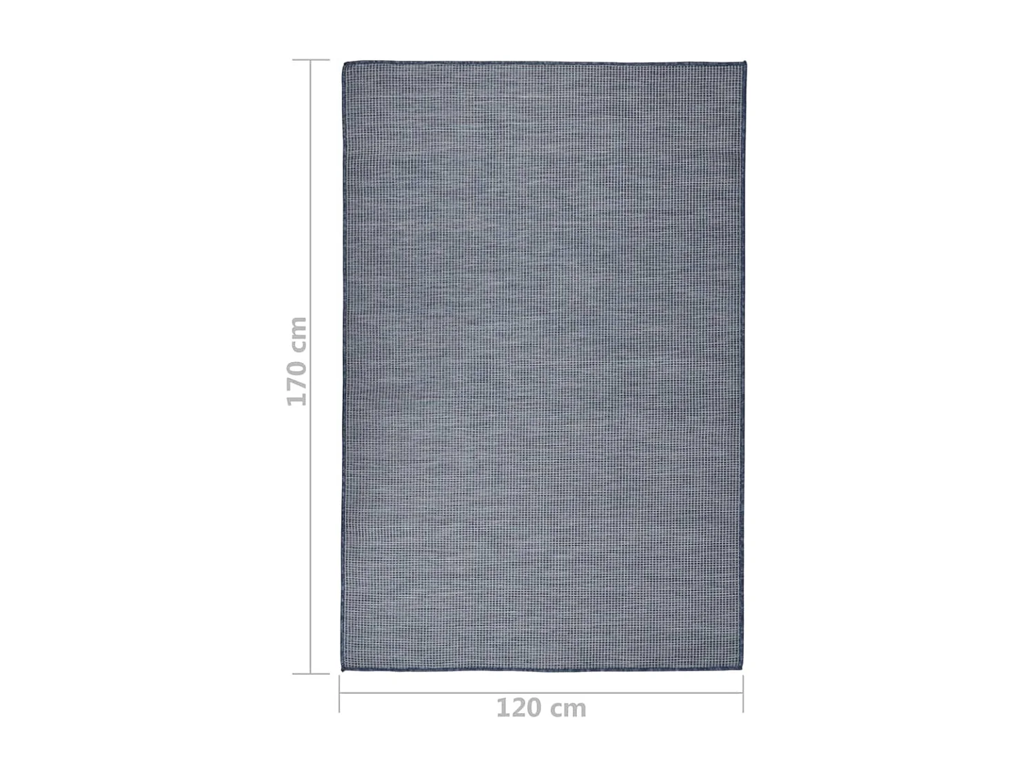 Tapis à tissage plat d'extérieur 120x170 Bleu