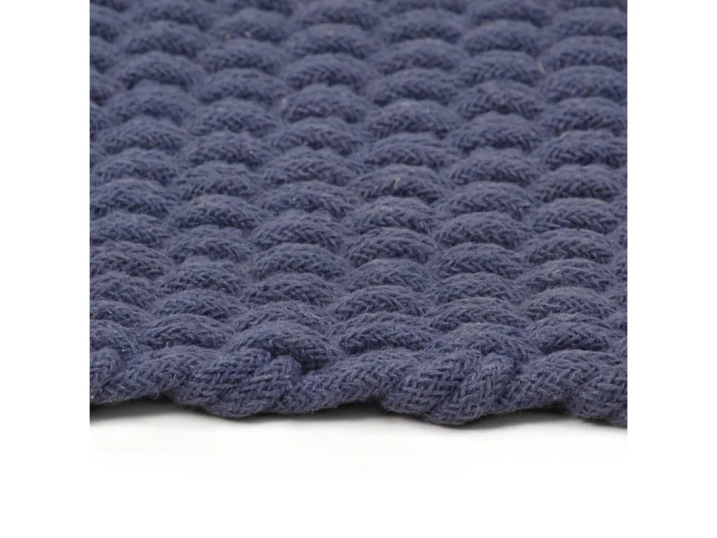 Tapis rectangulaire Bleu marine 120x180 Coton