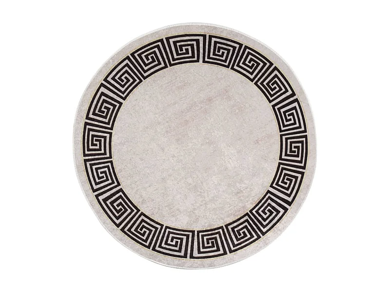 Tapis lavable antidérapant φ120cm Beige clair