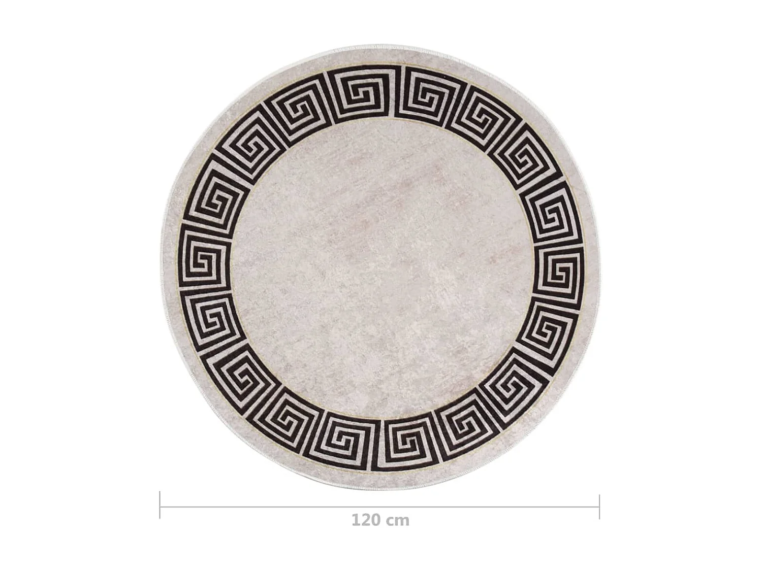 Tapis lavable antidérapant φ120cm Beige clair