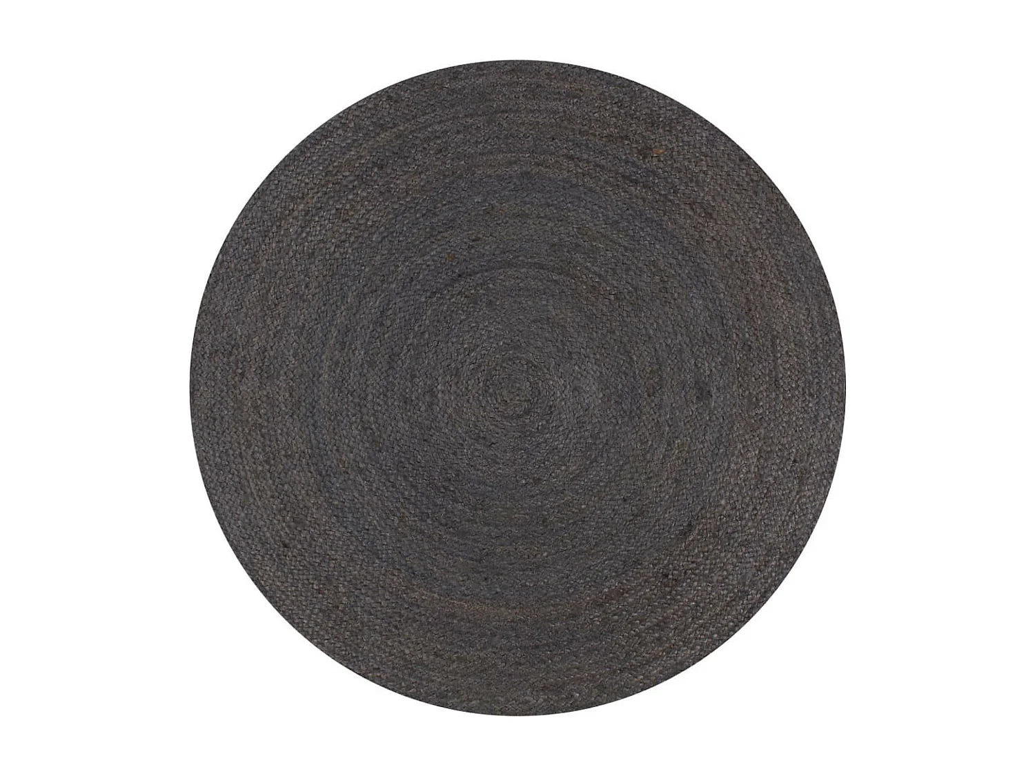 Tapis fait à la main Jute Rond 120cm Gris foncé