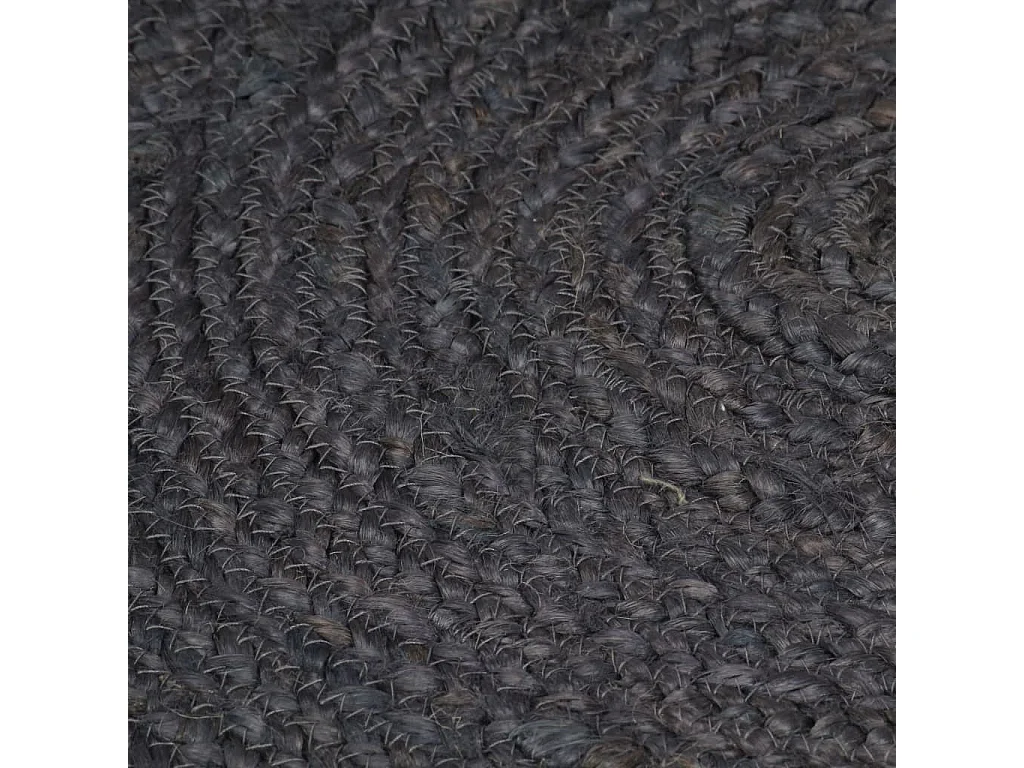 Tapis fait à la main Jute Rond 120cm Gris foncé
