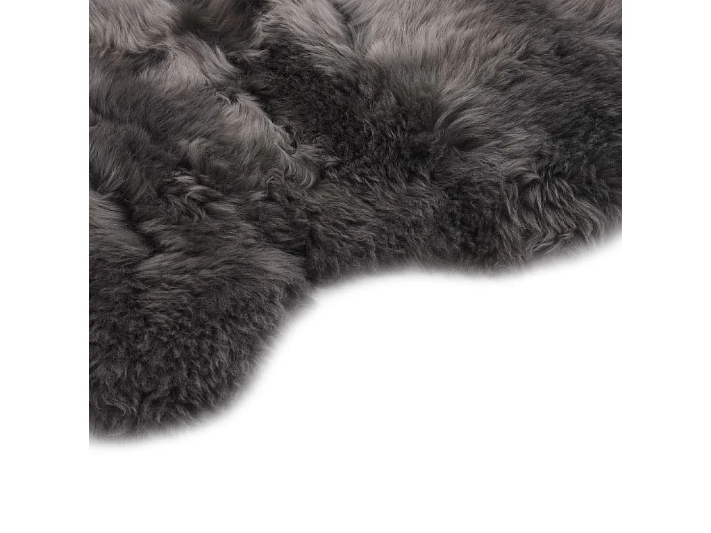 Tapis en peau de mouton 60x90 Gris clair