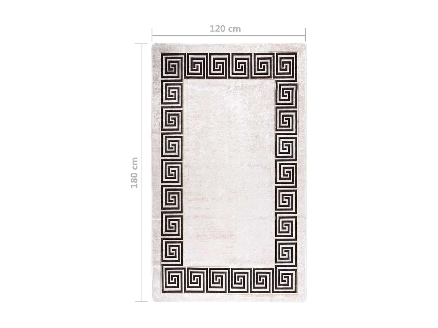Tapis lavable antidérapant 120x180 Beige clair