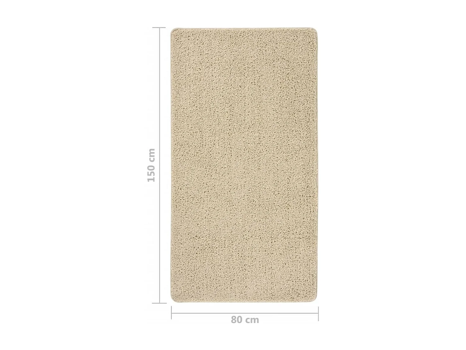 Tapis shaggy antidérapant Crème 80x150