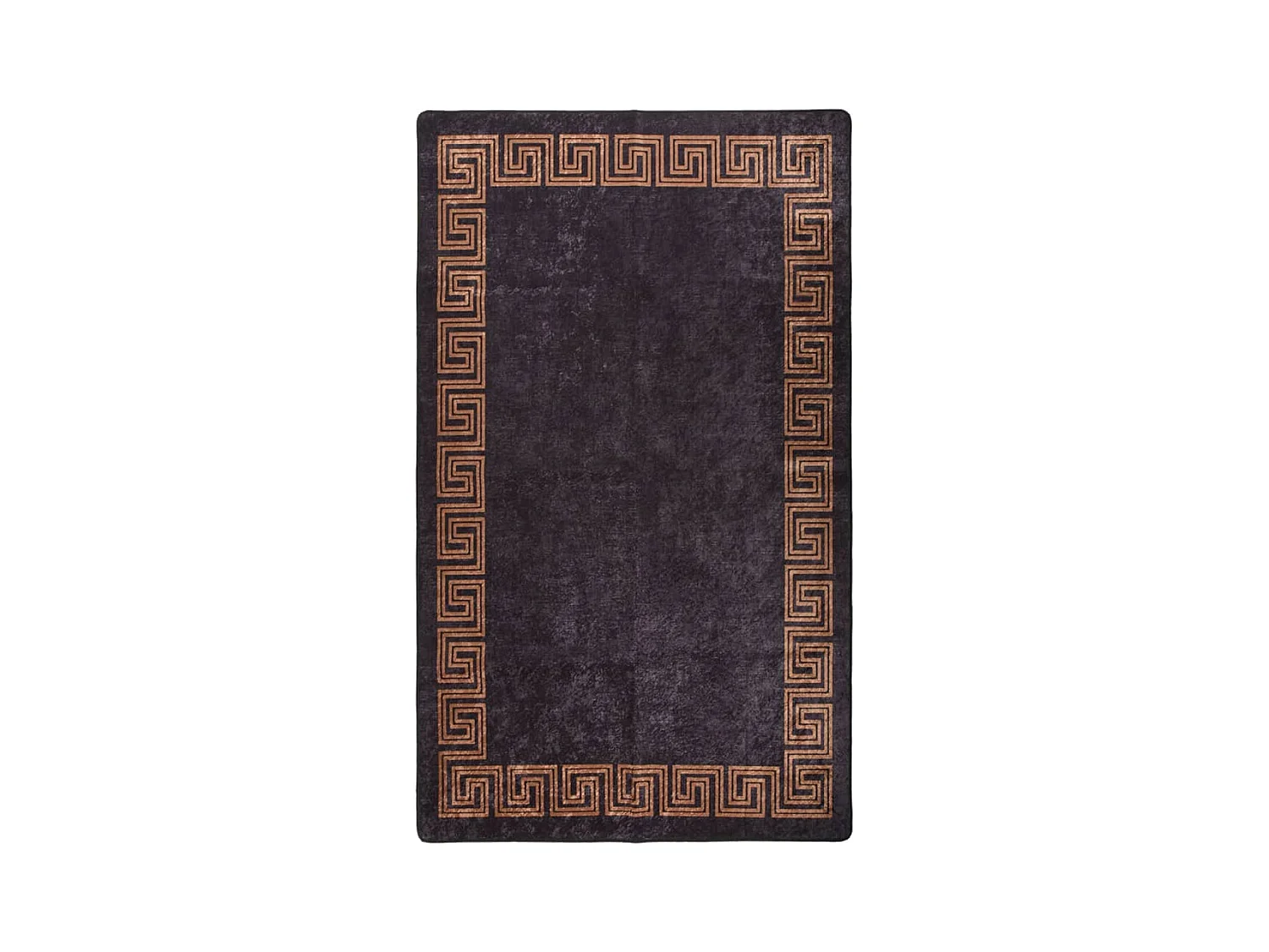 Tapis lavable antidérapant 120x180 Noir et doré