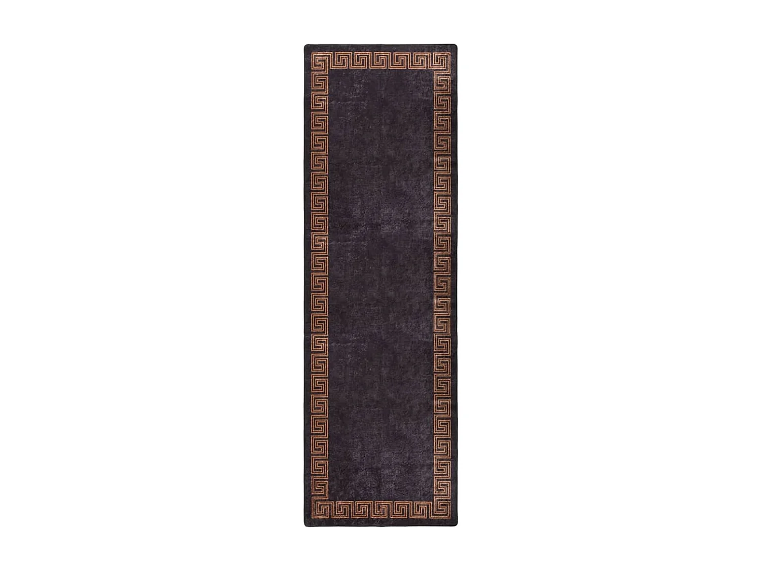 Tapis lavable antidérapant 80x300 Noir et doré