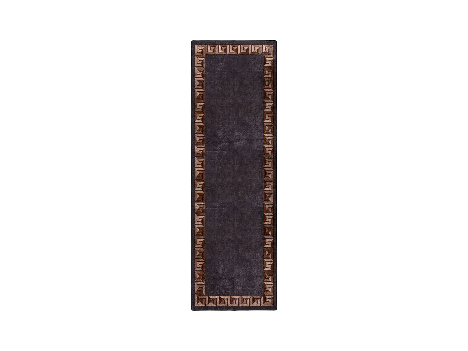 Tapis lavable antidérapant 80x300 Noir et doré