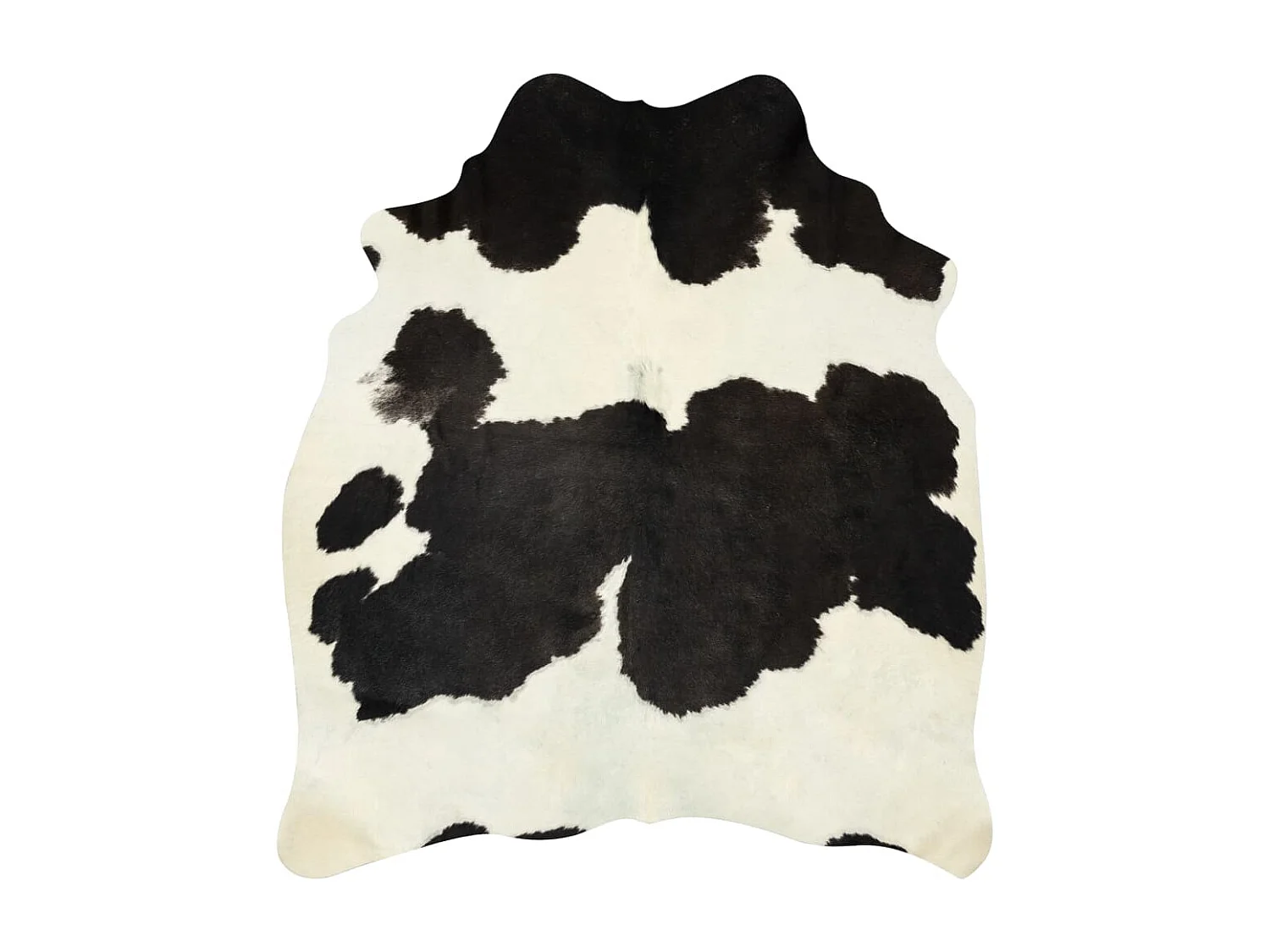 Tapis en peau de vache véritable Noir et blanc 150x170