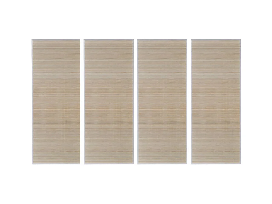Tapis rectangulaires Bambou naturel 4 pcs 120x180