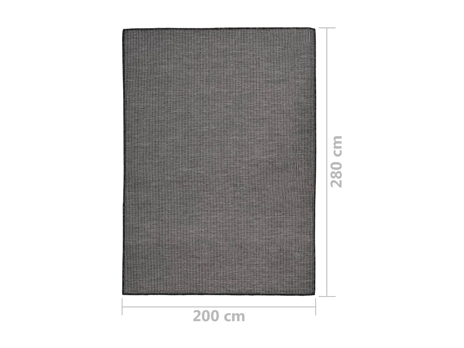 Tapis à tissage plat d'extérieur 200x280 Gris