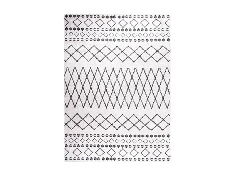 Tapis lavable antidérapant 120x180 Noir et blanc