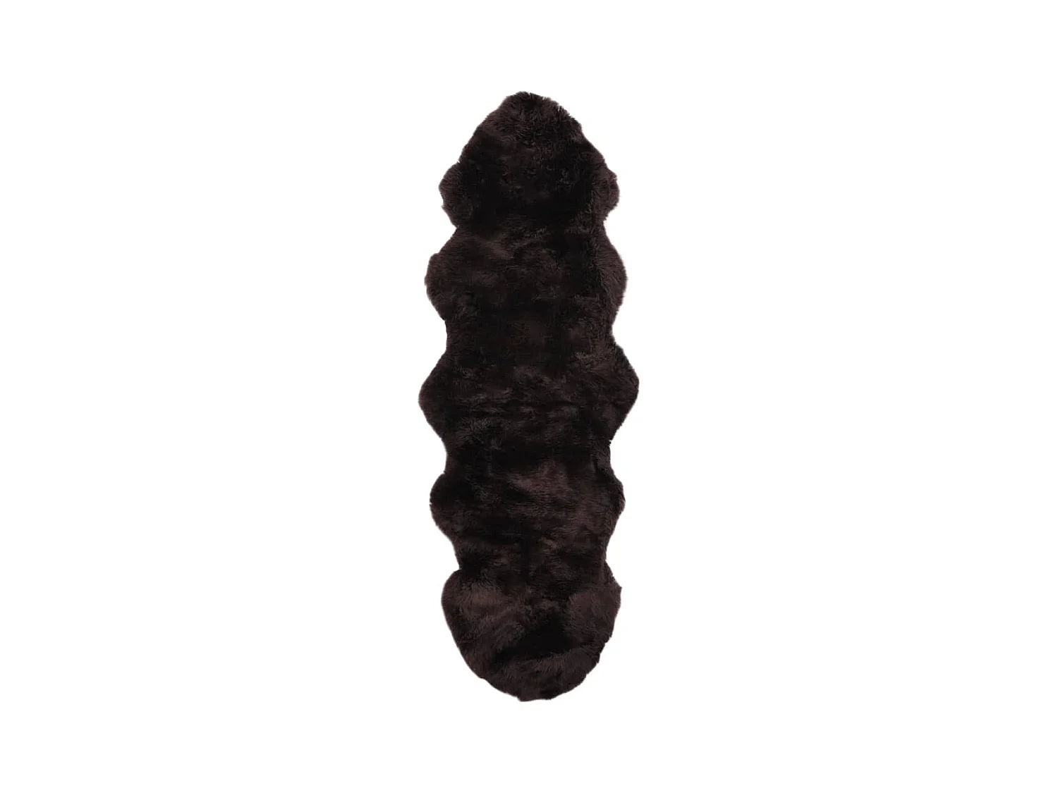 Tapis en peau de mouton 60x180 Marron