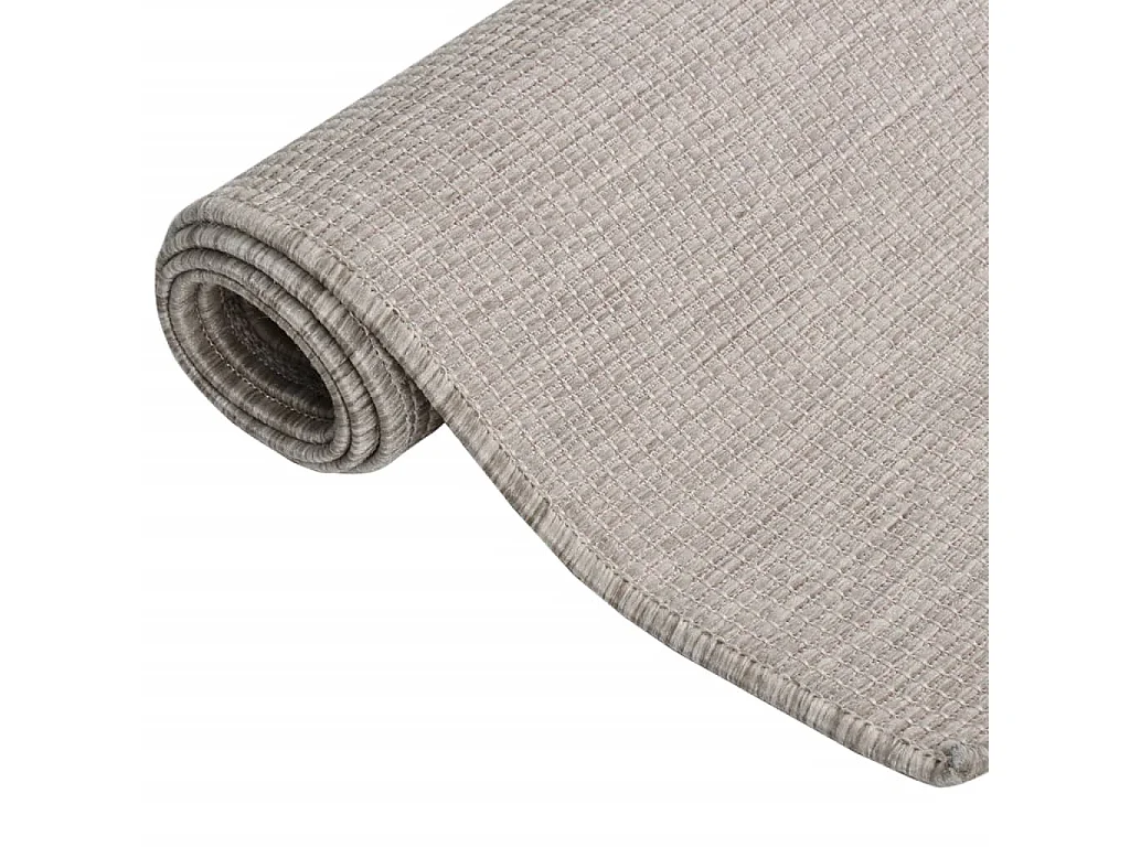 Tapis à tissage plat d'extérieur 120x170 Taupe