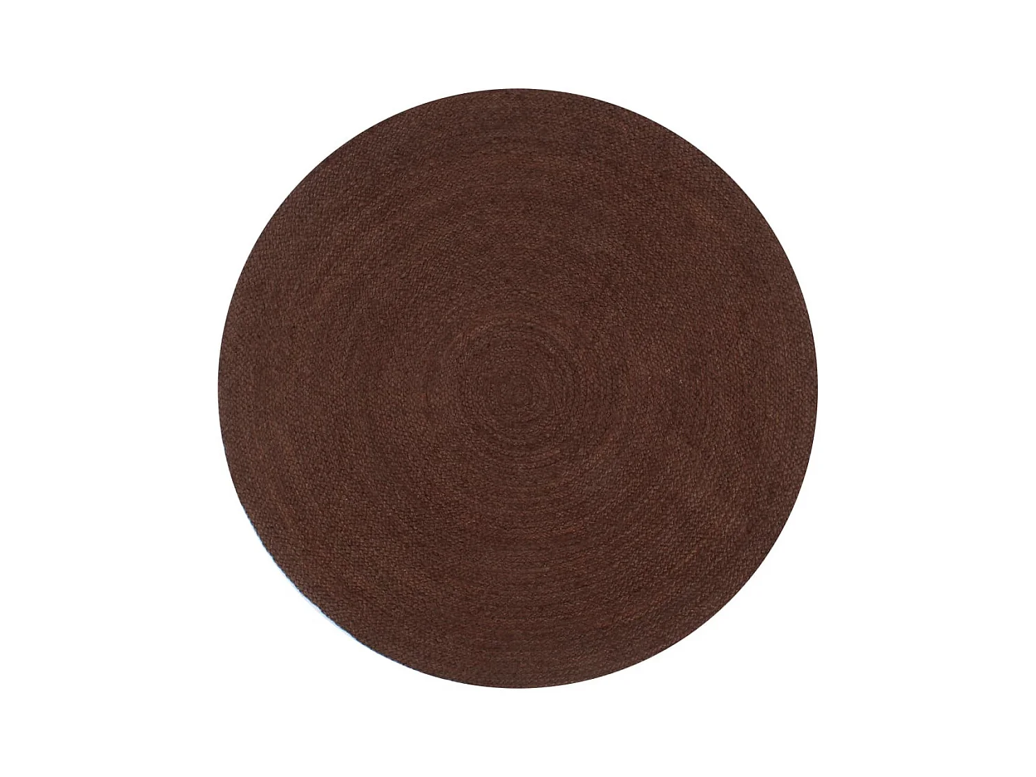 Tapis fait à la main Jute Rond 90cm Marron