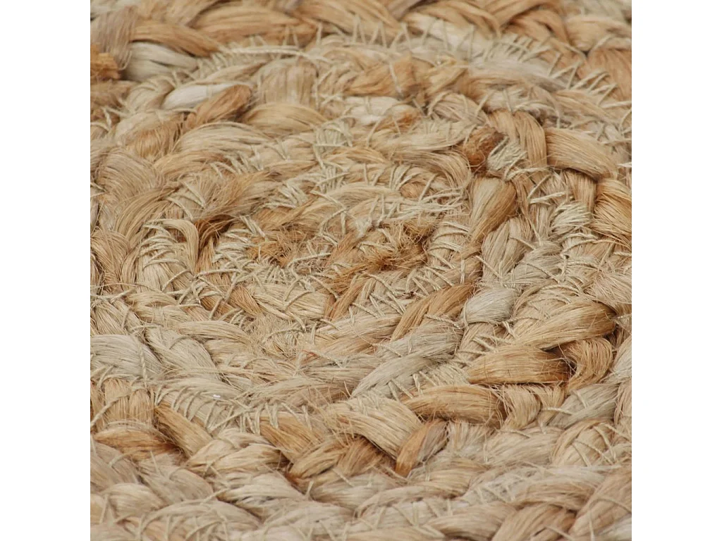 Tapis Jute design tressé 90cm rond