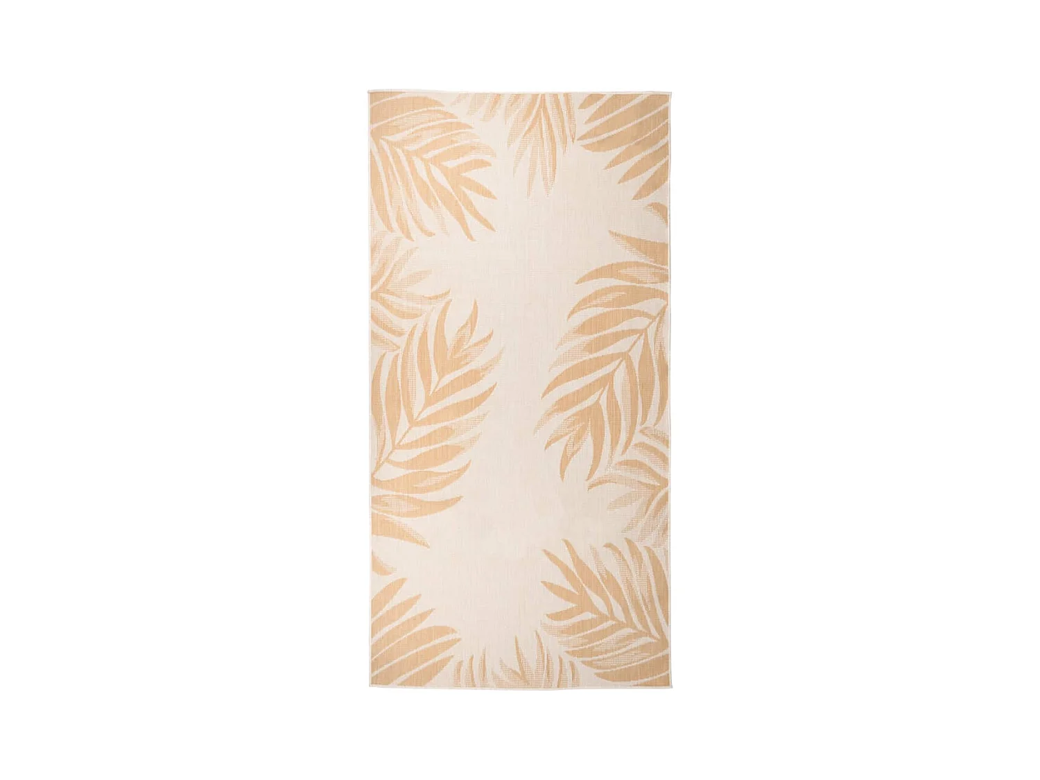 Tapis à tissage plat d'extérieur 100x200 Motif de feuille