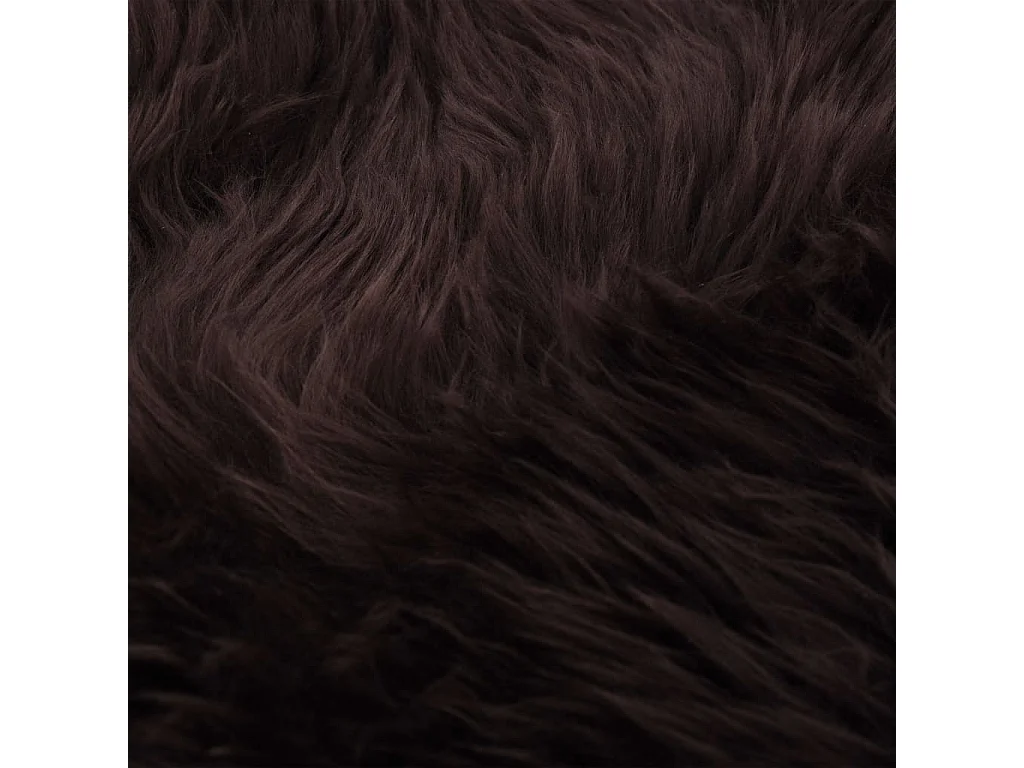 Alfombra de piel de oveja marrón 60x90 cm