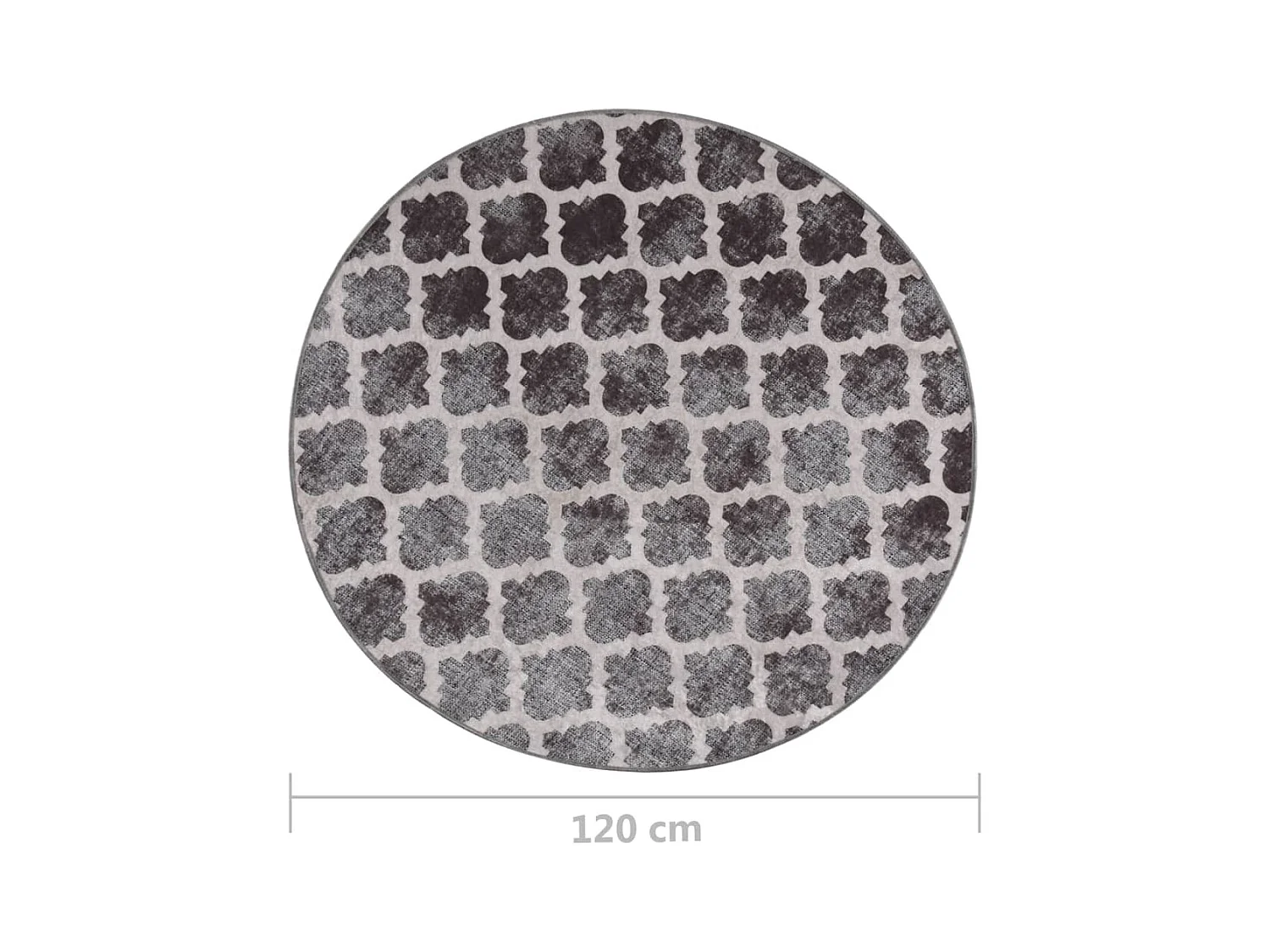 Tapis lavable antidérapant φ120cm Multicolore