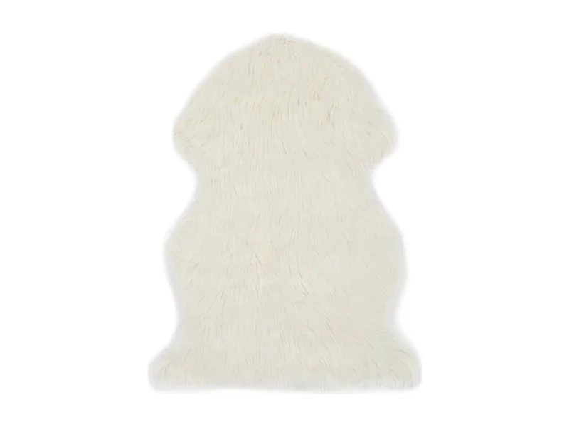 Tapis 60x90 Peau de mouton synthétique Blanc